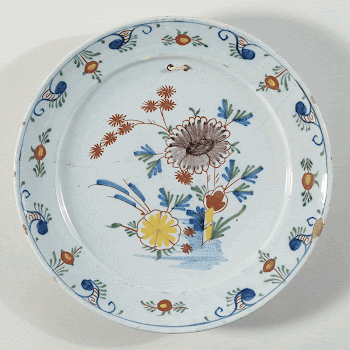 Plate, ceramics-pottery, Dutch XVIIIc cat. | Free Photo - rawpixel