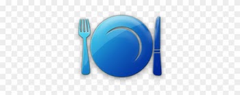 Plate Clipart Blue - Food Icon Blue Png