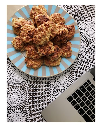 Plate of Nuggets Near Laptop