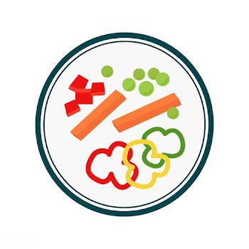 Plate of veggies graphic illustration | Free stock vector - 424927