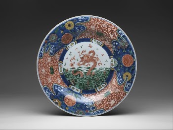 Plate with Dragon and Waves | Free Photo - rawpixel