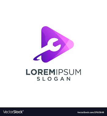 Play logo design vector image