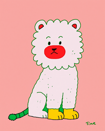 Playful Cartoon Lion