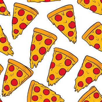 Playful Cartoon Pepperoni Pizza Pattern