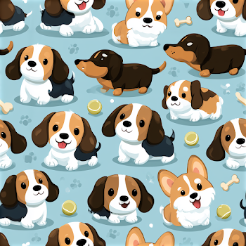 Playful Dog Pattern for Children
