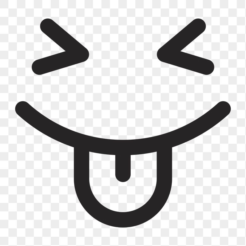 Playful face png emoticon sticker, | Free PNG - rawpixel