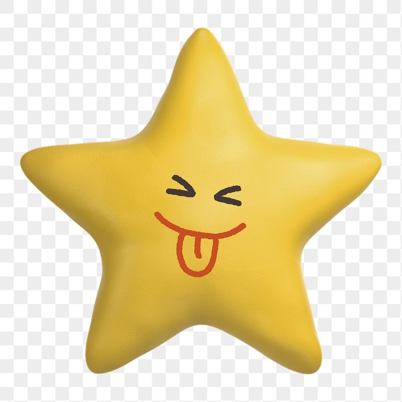 Playful face png star sticker, | Free PNG - rawpixel