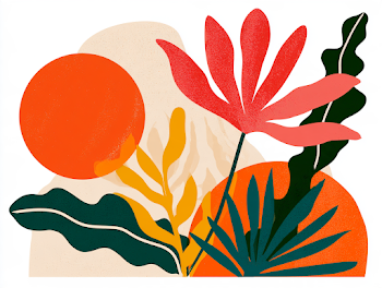 Playful Floral Composition