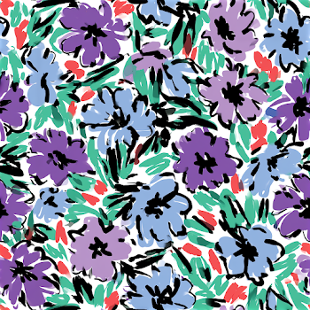 Playful Floral Seamless Pattern