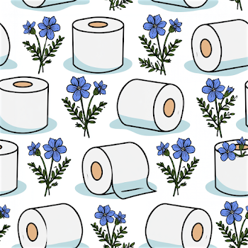 Playful Floral Toilet Paper Pattern