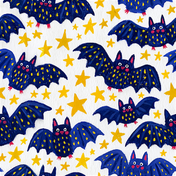 Playful Halloween Bat Seamless Pattern