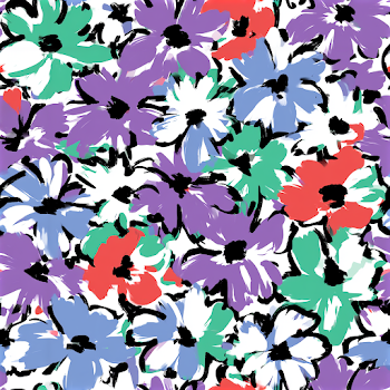 Playful Hand-Drawn Floral Pattern