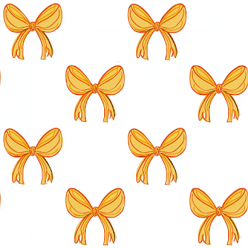 Playful Hand-Drawn Ribbon Bow Pattern