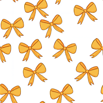 Playful Hand-Drawn Ribbon Bows Seamless Pattern