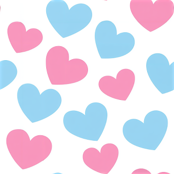 Playful Heart Pattern in Pastel Colors