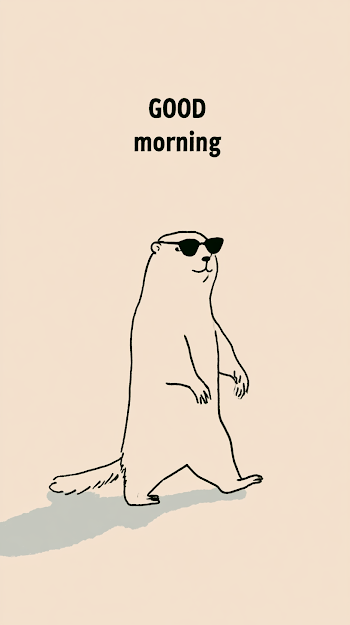 Playful Marmot Greeting: Good Morning