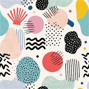 Playful Memphis Style Abstract Pattern