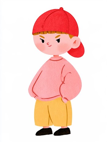 Playful Minimalist Korean Snack Mascot