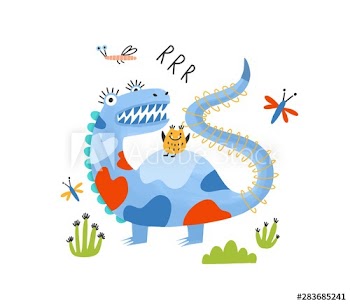 Playful monster, alien, dragon or dinosaur
