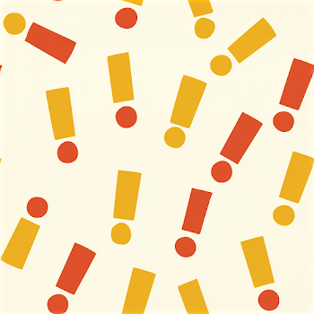 Playful Oversized Exclamation Mark Pattern
