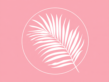 Playful Palm Leaf Illustration