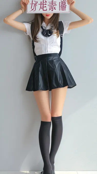 Playful School Girl in Uniform Playful School Girl in Uniform