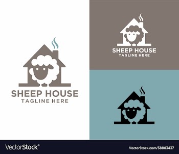 playful sheep house logo