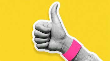 Playful Thumbs-Up Gesture in Minimalist Design