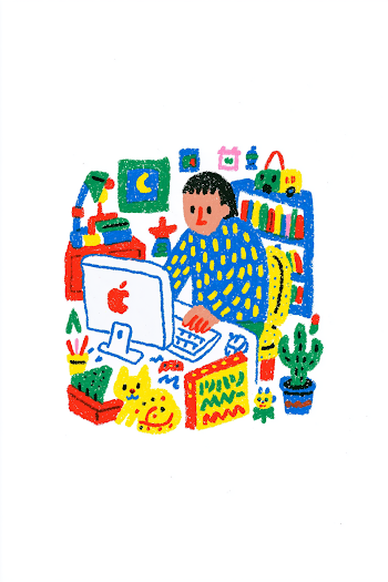 Playful Workspace with MAC Computer