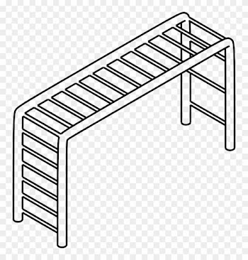 Playground Clip Art Black And White Download - Climbing Frame For Coloring