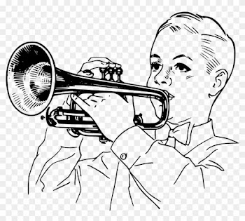Playing Cornet - Play The Trumpet Clipart