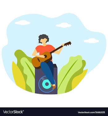 playing guitar