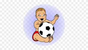 Playing Soccer Clip Art - Baby With Soccer Ball