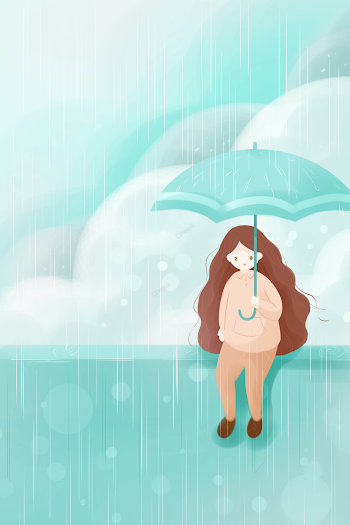 Playing spring rain image - download PSD file - 3545X5315 HD ...