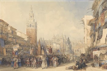 Plaza Real and Procession | Free Photo - rawpixel