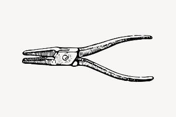Pliers clipart, vintage illustration vector. | Free Vector Illustration - rawpixel