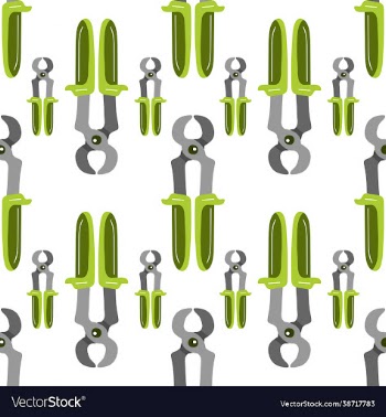pliers nippers seamless pattern colored hand