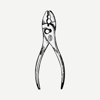 Pliers tool collage element, black | Free PSD - rawpixel