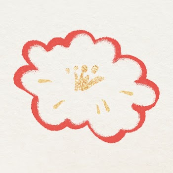 Plum blossom flower psd floral illustration