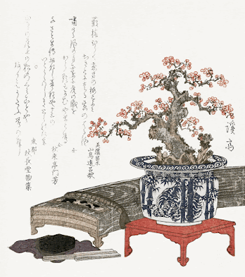 Plum blossom in pot (1830) | Free Photo Illustration - rawpixel
