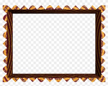 Plum Orange Fancy Loop Cut Rectangular Powerpoint Border - Black And Orange Borders
