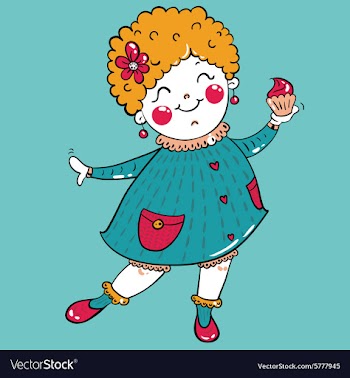 Plump woman vector image