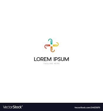 Plus colorful creative business logo vector image