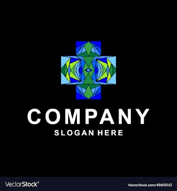 plus medical geometric polygon logo