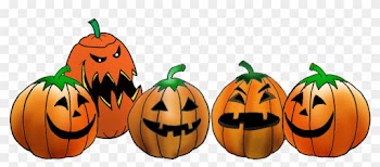 Png, 337 Kb 5 Pumpkin Heads On A Row - Halloween Facebook Profile Frame