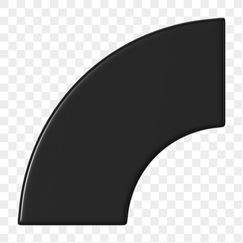 PNG 3D black quarter torus | Free PNG - rawpixel