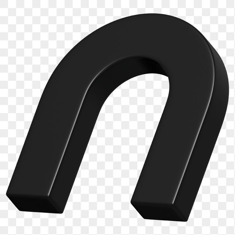 PNG 3D black u shape | Free PNG - rawpixel