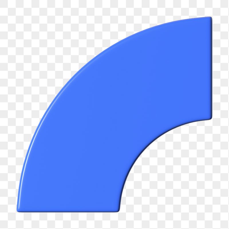 PNG 3D blue quarter torus | Free PNG - rawpixel