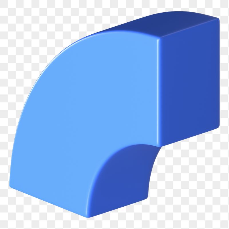PNG 3D blue quarter torus | Free PNG - rawpixel