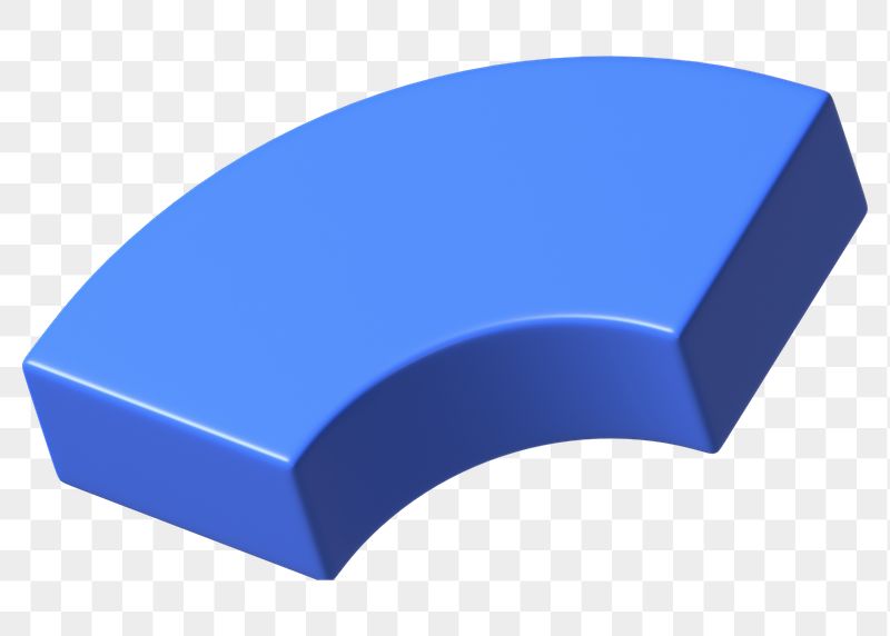 PNG 3D blue quarter torus | Free PNG - rawpixel